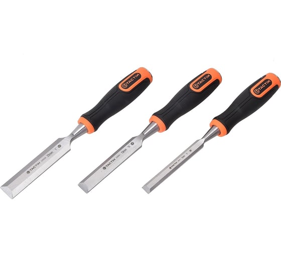 Изображение товара Набор стамесок TACTIX из 3-х штук, 13, 19, 25 мм 225053