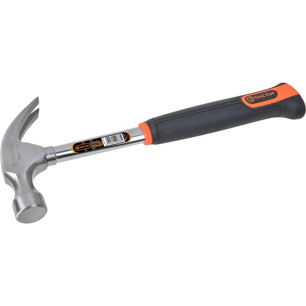 Изображение товара Молоток TACTIX 450 г с гвоздодером и трубчатой рукояткой