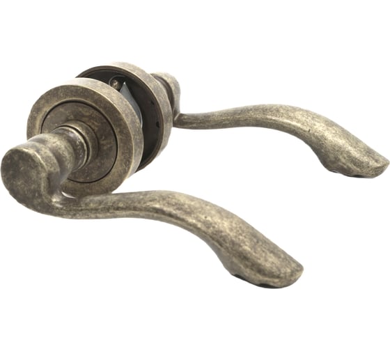 Изображение товара Дверные ручки Левша FLORAL на розетке, d50, R01119, бронза античная У2-1149.СБ