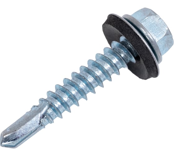 Изображение товара Кровельный саморез КВАДРА 5.5x32 цинк, сверло PT. 3, шайба EPDM, кор. 250 шт. 550321011250