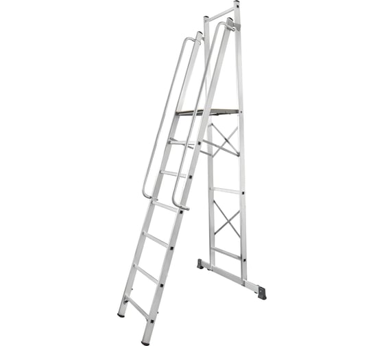 Изображение товара Передвижная складная лестница-стремянка с платформой Новая Высота NV 1540, 1x7 ступеней 1540107