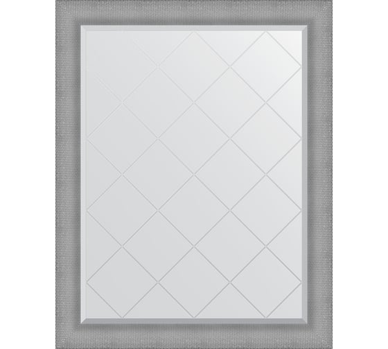 Изображение товара Зеркало EVOFORM с гравировкой в багетной раме - серебряная кольчуга 88 мм (97x122 см) BY 4549