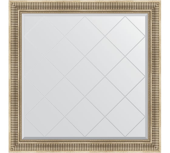 Изображение товара Зеркало EVOFORM с гравировкой в багетной раме - серебряный акведук 93 мм (107x107 см) BY 4454