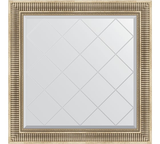 Изображение товара Зеркало EVOFORM с гравировкой в багетной раме - серебряный акведук 93 мм (87x87 см) BY 4325