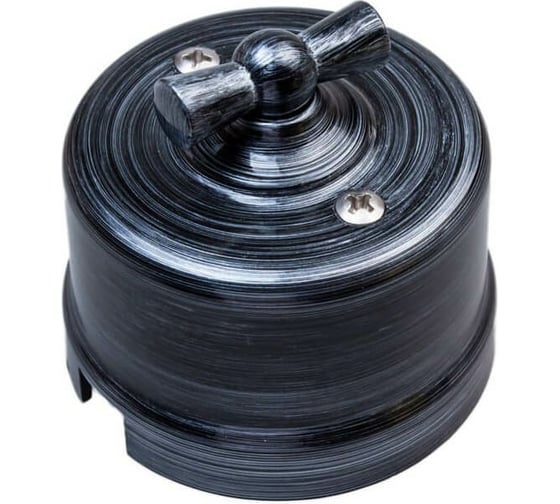 Изображение товара 1-клавишный выключатель Bironi пластик, серебряный век B1-200-11