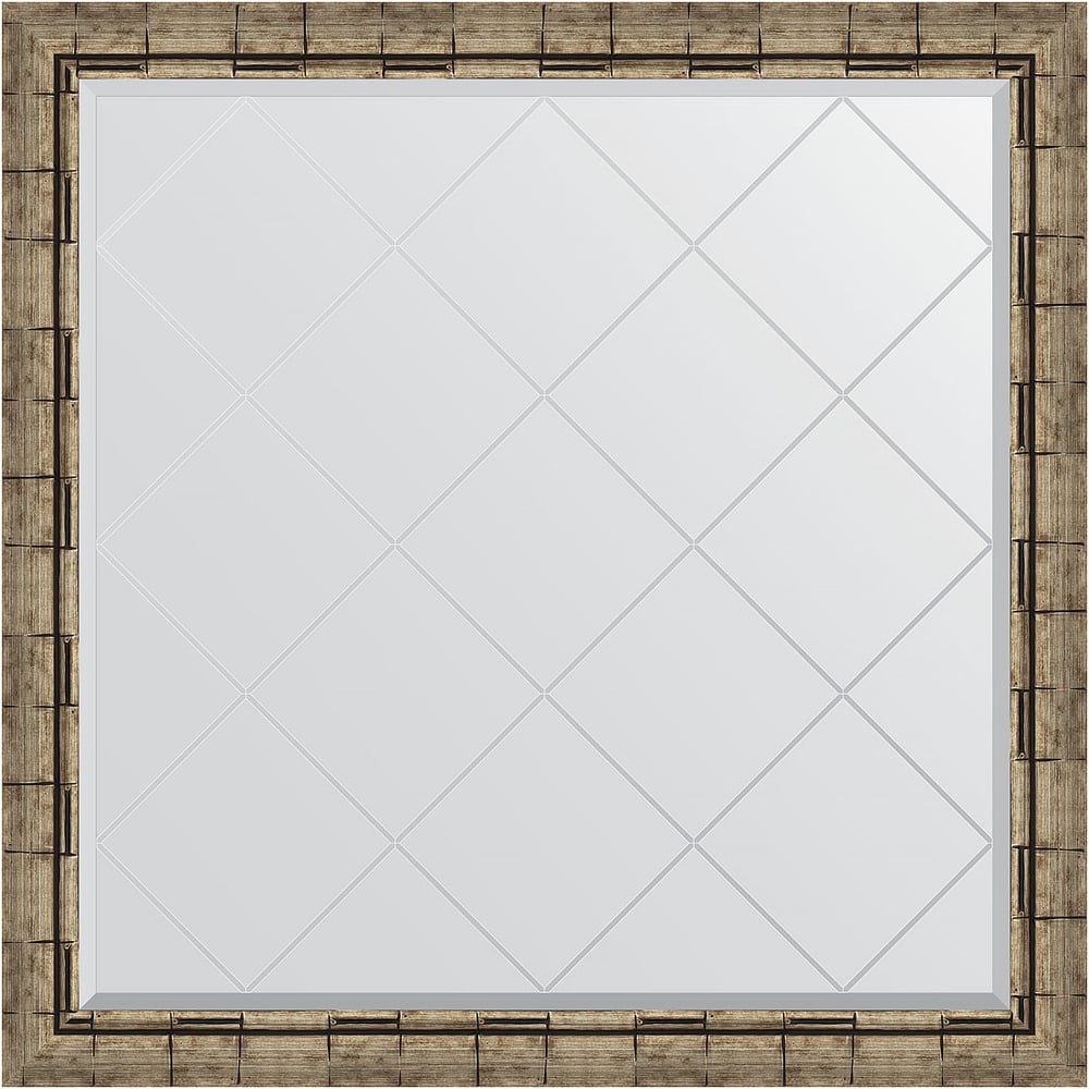 Изображение товара Зеркало EVOFORM с гравировкой в багетной раме 103x103 см серебро BY 4437