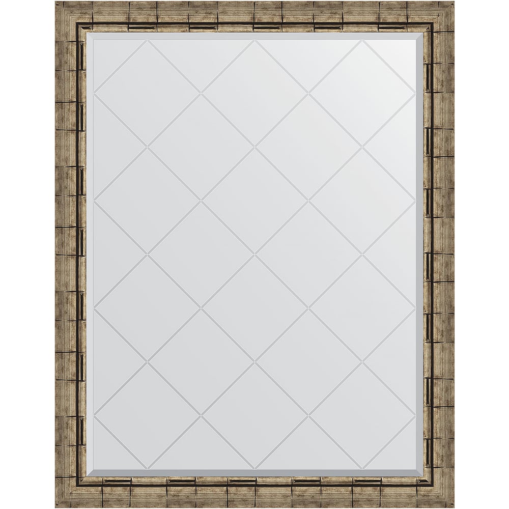 Изображение товара Зеркало EVOFORM с гравировкой в багетной раме серебро 93x118 см BY 4351