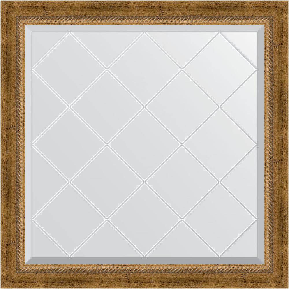 Изображение товара Зеркало EVOFORM с гравировкой в багетной раме 83х83 см бронза