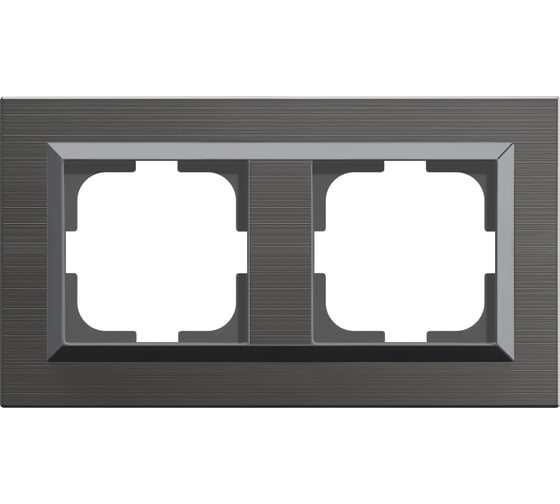 Изображение товара 2-местная рамка OVIVO QUANTUM, серый магнит, 405-310000-226