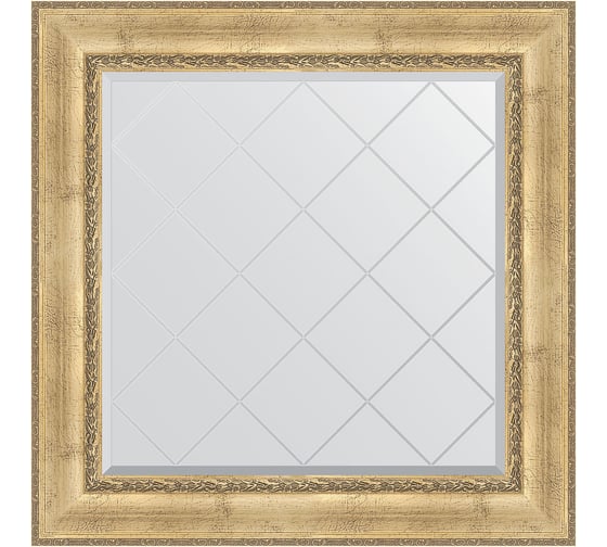 Изображение товара Зеркало EVOFORM с гравировкой в багетной раме - состаренное серебро с орнаментом 120 мм (92x92 см) BY 4342