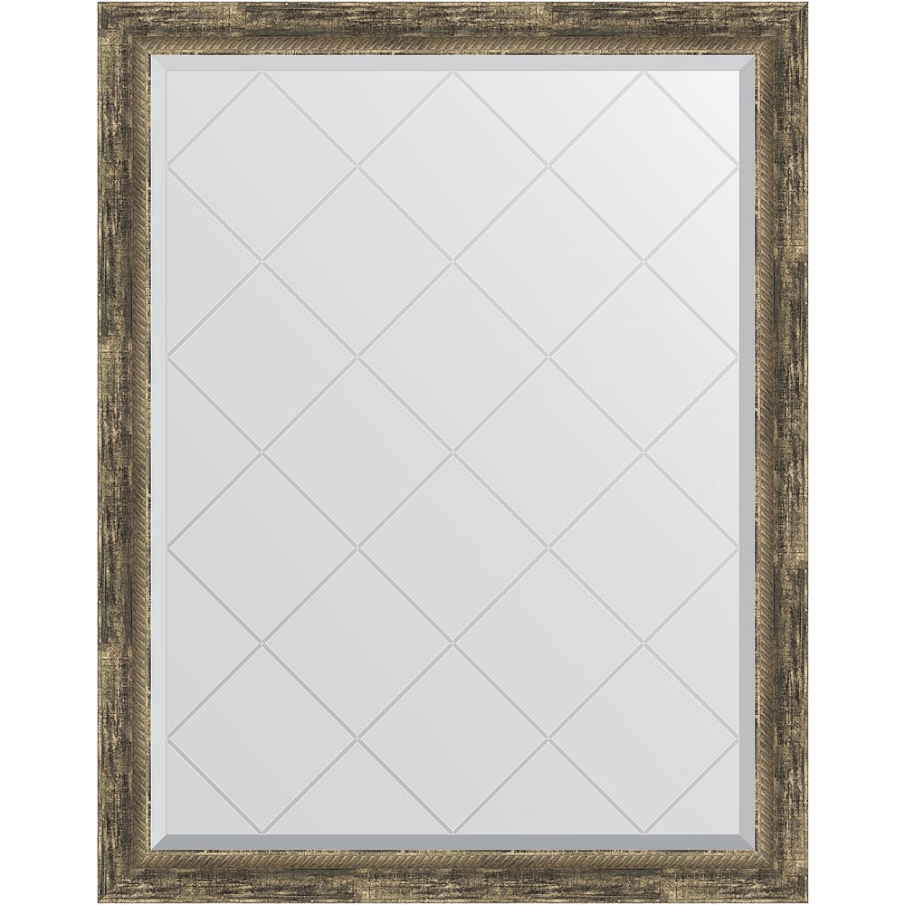 Изображение товара Зеркало EVOFORM с гравировкой в багетной раме старое дерево 93x118 см