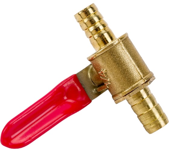 Изображение товара Краник шаровой латунный елочка под шланг 8 мм ARMA BV-08/08