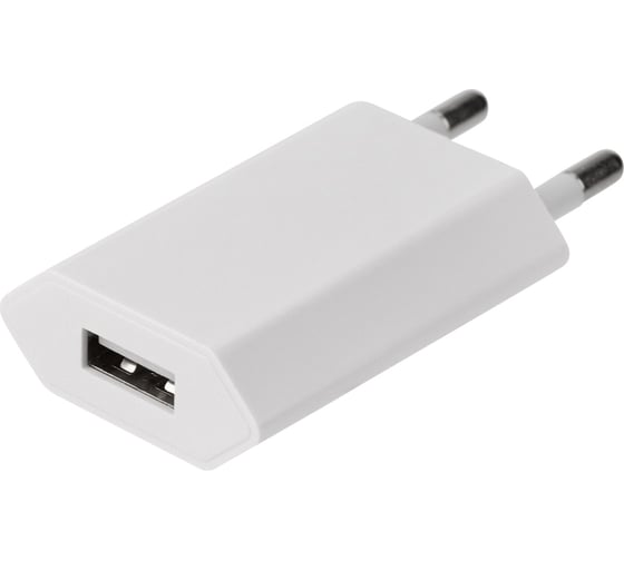 Изображение товара Сетевое зарядное устройство REXANT USB, 5V, 1 A, белое 16-0273