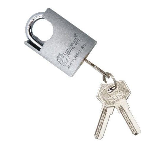 Изображение товара Навесной стальной замок с закаленной дужкой и перфоключами MSM 40 мм VS1/40 блистер