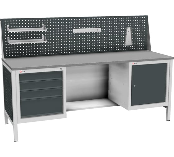 Изображение товара Верстак с двумя тумбами и с экраном с навесными аксессуарами (7038/7016) Диком ВЛ-К-200-0511.0294-103