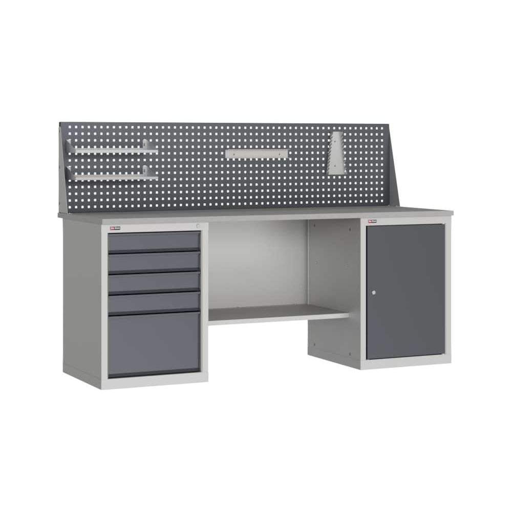 Изображение товара Верстак профессиональный с двумя тумбами и экраном Диком модель ВЛ-К-200-08