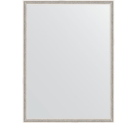 Изображение товара Зеркало EVOFORM в багетной раме - витое серебро 28 mm (58x78 cm) 0639