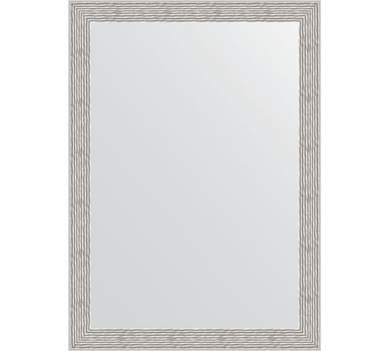 Изображение товара Зеркало EVOFORM в багетной раме - волна алюминий 46 mm (51x71 cm) 3038