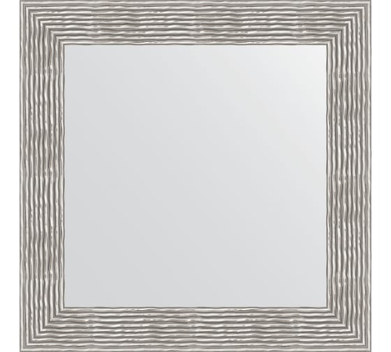 Изображение товара Зеркало EVOFORM в багетной раме - волна хром 90 mm (70x70 cm) 3153
