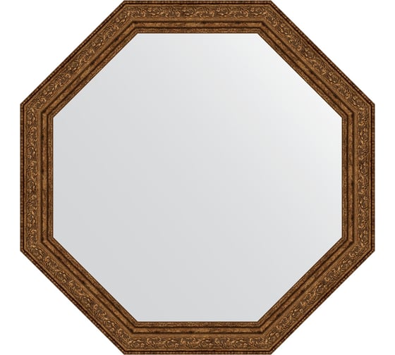 Изображение товара Зеркало EVOFORM в багетной раме - виньетка состаренная бронза 56 mm (60,4x60,4 cm) 3695