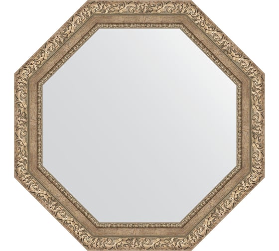 Изображение товара Зеркало EVOFORM в багетной раме - виньетка античное серебро 85 mm (75,4x75,4 cm) 3777