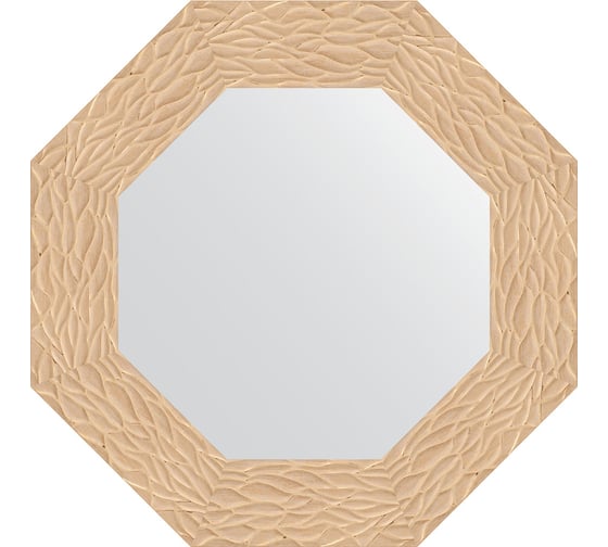 Изображение товара Зеркало EVOFORM в багетной раме - золотые дюны 90 mm (56,6x56,6 cm) 3796