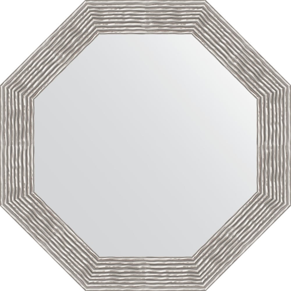 Изображение товара Зеркало EVOFORM в багетной раме - волна хром 76.6x76.6 см