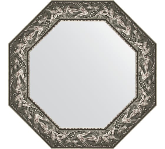 Изображение товара Зеркало EVOFORM в багетной раме - византия серебро 99 mm (68,8x68,8 cm) 3833