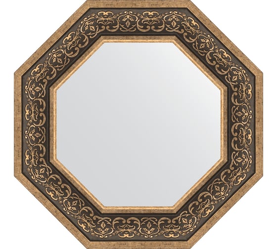 Изображение товара Зеркало EVOFORM в багетной раме - вензель серебряный 101 mm (59,4x59,4 cm) 3841