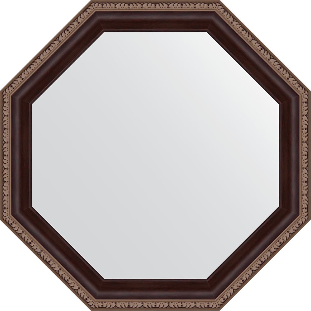 Изображение товара Зеркало EVOFORM в багетной раме махагон 49x49 см многоугольное