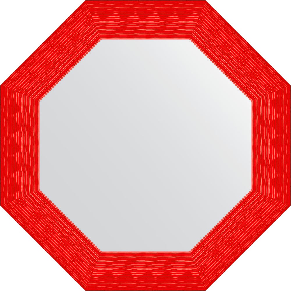 Изображение товара Зеркало EVOFORM в багетной раме - красная волна, 67x67 см