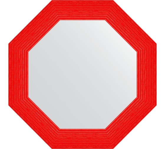 Изображение товара Зеркало EVOFORM в багетной раме - красная волна 89 mm (67x67 cm) 3884