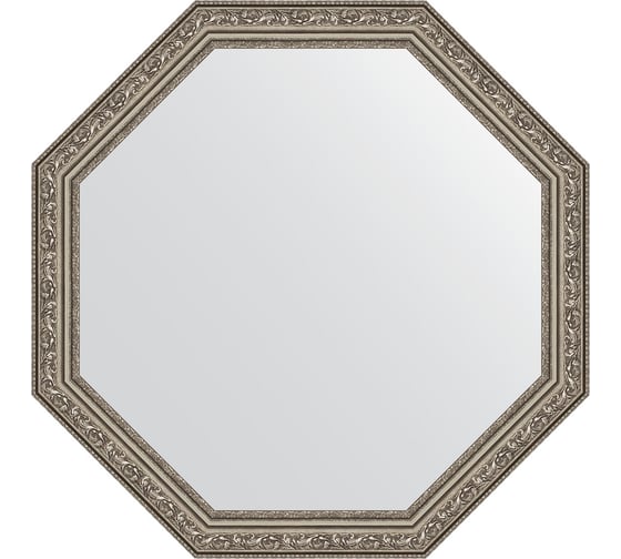 Изображение товара Зеркало EVOFORM в багетной раме - виньетка состаренное серебро 56 mm (65x65 cm) 3968