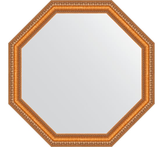 Изображение товара Зеркало EVOFORM в багетной раме - золотые бусы на бронзе 60 mm (66x66 cm) 3978