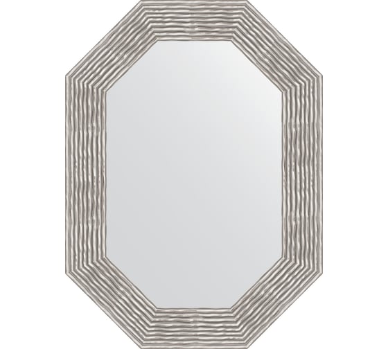 Изображение товара Зеркало EVOFORM в багетной раме - волна хром 90 mm (56x76 cm) 7193