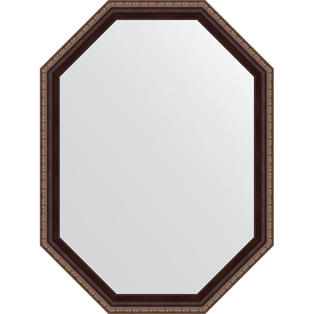 Изображение товара Зеркало EVOFORM в багетной раме из полиуретана 59x79 см Махагон OCTAGON