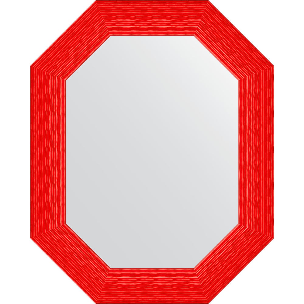 Изображение товара Зеркало EVOFORM в багетной раме красное 61x76 см многоугольное OCTAGON