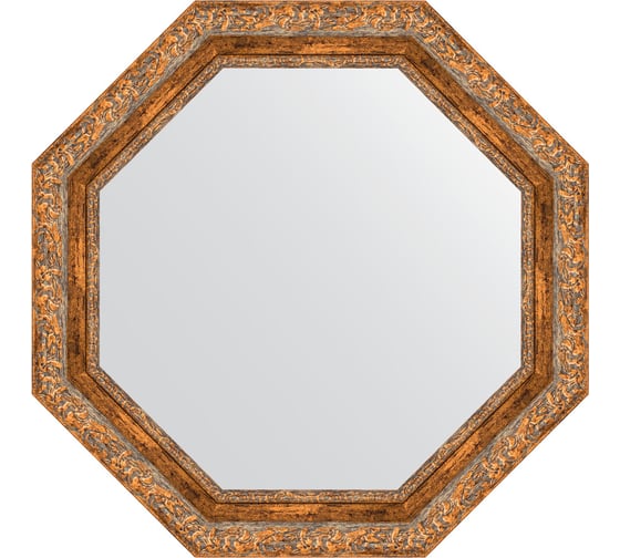 Изображение товара Зеркало EVOFORM в багетной раме - виньетка античная бронза 85 mm (70x70 cm) 7337