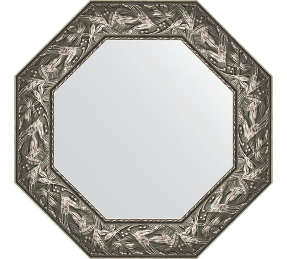 Изображение товара Зеркало EVOFORM в багетной раме - византия серебро 99 mm (63x63 cm) 7372