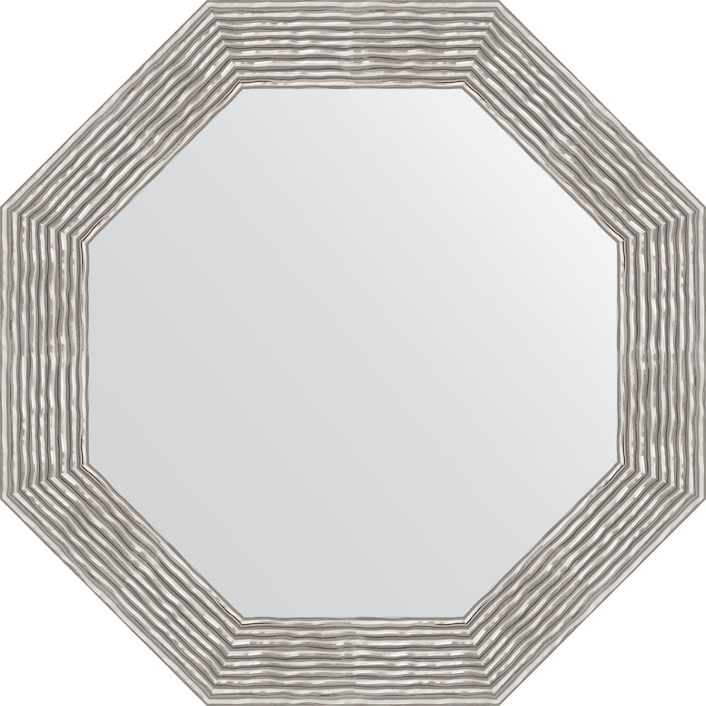 Изображение товара Зеркало EVOFORM в багетной раме волна хром 71x71 см