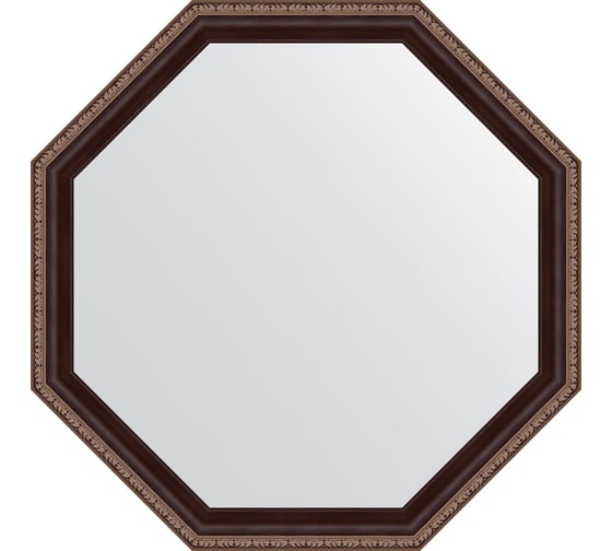 Изображение товара Зеркало EVOFORM в багетной раме - махагон с орнаментом 50 mm (64x64 cm) 7397