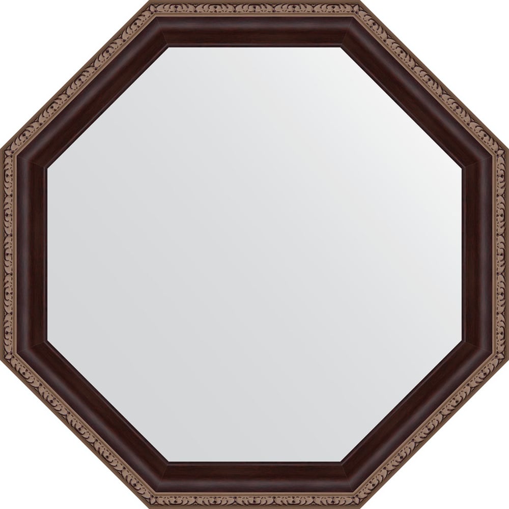 Изображение товара Зеркало EVOFORM в багетной раме махагон 54x54 см многоугольное OCTAGON
