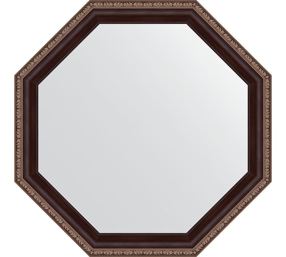Изображение товара Зеркало EVOFORM в багетной раме - махагон с орнаментом 50 mm (54x54 cm) 7396