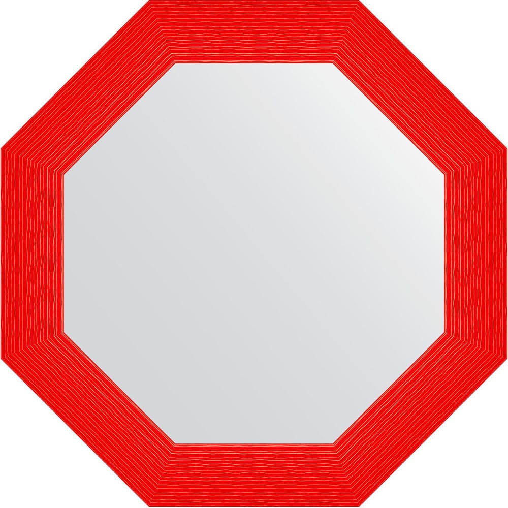 Изображение товара Зеркало EVOFORM в багетной раме - красная волна 71x71 см