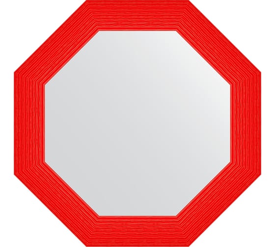 Изображение товара Зеркало EVOFORM в багетной раме - красная волна 89 mm (71x71 cm) 7409