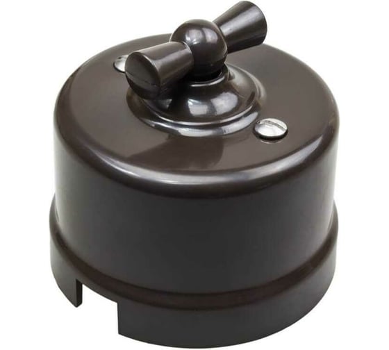 Изображение товара Перекрестный выключатель Bironi, пластик, цвет коричневый B1-203-22