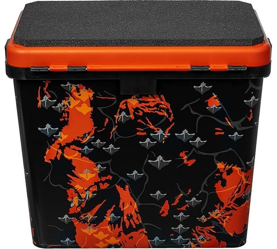 Изображение товара Helios Ящик рыболовный зимний SHARK односекционный оранжевый HS-IB-19-SHO-1 316591