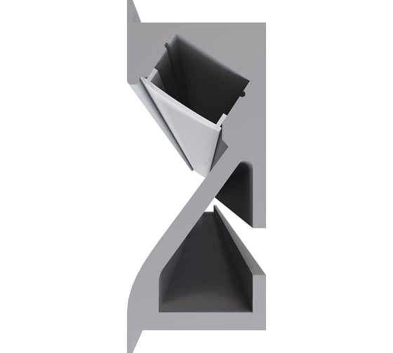 Изображение товара Алюминиевый профиль для Led ленты Apeyron встраиваемый, 23,5x9мм, 2м, лента до 5мм, комплект 08-41