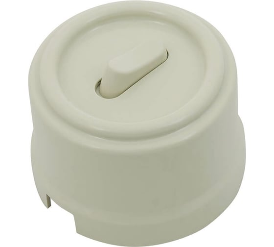 Изображение товара 1-клавишный выключатель Bironi перекрестный, пластик, цвет слоновая кость, клавишный B1-223-211