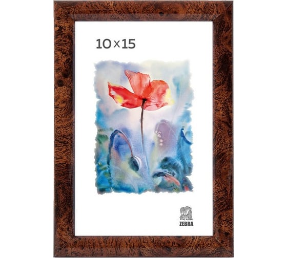 Изображение товара Пластиковая фоторамка Зебра PS_501_10x15, 10x15 см X7477388